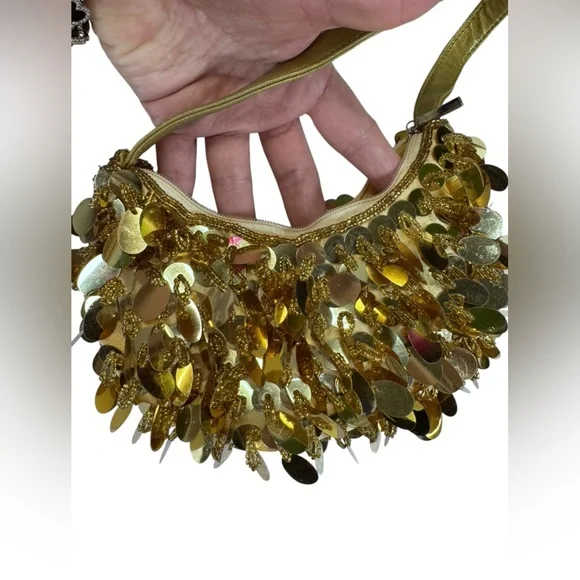Bijoux terner Gold Sequin Women's Bag - Picture 4 of 9